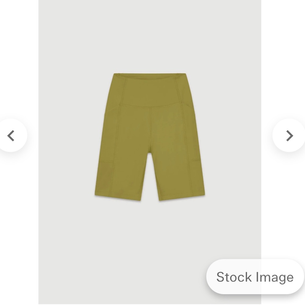 RARE Girlfriend Collective High Rise Bike Shorts in Ivy